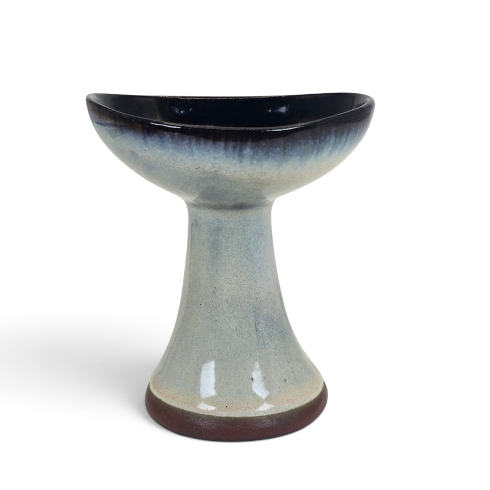 Vintage 1960s Peter Pots Pottery Candleholder Seagull Blue MCM Rhode Island - Picture 2 of 10